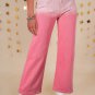 Pink Scattering Rhinestone Gradient Denim Pants
