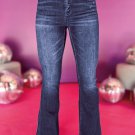 Wild Wind Medium Wash High Waist Split Flared Jeans