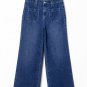 Sail Blue Wide Leg Pocketed High Waist Jeans
