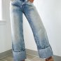 Myosotis High Rise Button Zip Fly Medium Wash Jeans