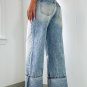 Myosotis High Rise Button Zip Fly Medium Wash Jeans