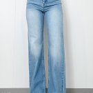 Myosotis High Rise Shift Slit Leg Straight Jeans