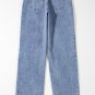 Dusk Blue Foiled Star Patchwork Straight Leg Loose Jeans
