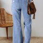 Ashleigh Blue Acid Wash Raw Hem High Waist Flared Jeans
