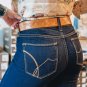 Sail Blue Center Seam Deep Wash Straight Jeans