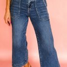 Ashleigh Blue Cropped High Rise Wide Leg Jeans