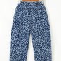 Blue Leopard Printed Drawstring Waist Pocketed Wide Leg Jeans