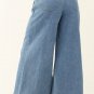 Dusk Blue Medium Wash Super Wide Leg Denim Pants