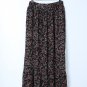 Black Multicolor Floral Ruffled Crop Top and Maxi Skirt Set