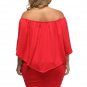 Plus Size Multiple Dressing Layered Red Mini Poncho Dress