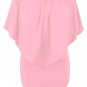 Plus Size Multiple Dressing Layered Pink Mini Poncho Dress