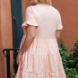 Pink Cheetah Print Tiered Ruffled Plus Size Dress