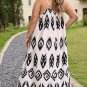 Black Plus Size Western Print Halter Maxi Dress