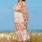 Khaki Plus Size Floral Tiered Ruffle Maxi Dress