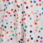 White Polka Dot Print Bubble Sleeve Button Up Plus Size Shirt Dress