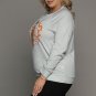 Gray Halloween Pumpkin Leopard Print Plus Size Sweatshirt