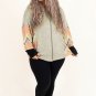 Gray Plus Size Chevron Sleeves Top