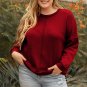 Gold Flame Exposed Seam Detail Waffle Knit Plus Size Top