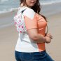 White Plus Size Colorblock Waffle Knit Tee