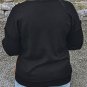 Black Orange Colorblock Leopard Patchwork Waffle Knit Plus Size Top