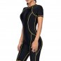 Yellow Seam Contoured Zip Front Wetsuit