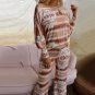 Multicolour Aztec Print Puff Sleeve Pullover and Pants Lounge Outfit