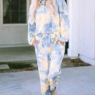 Multicolor Tie Dye Henley Top and Drawstring Pants Outfit