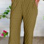 Sage Green Solid Quilted Pullover and Pants Outfit