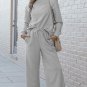 Gray Ultra Loose Textured 2pcs Slouchy Outfit