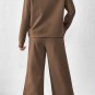 Dark Brown Ultra Loose Textured 2pcs Slouchy Outfit