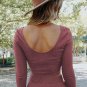 Solid Color Ribbed Crop Top Long Pants Set