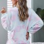 Orange Tie Dye Knit Pajamas Set