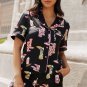 Black Western Boots Printed Short Pajama Set