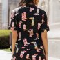 Black Western Boots Printed Short Pajama Set