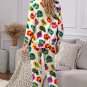 Apricot Leopard Print Long Sleeve Top and Skinny Pants Lounge Set