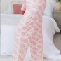 Pink Floral Long Sleeve and Pants Pajamas Set