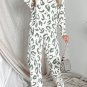 Beige Leopard Animal Print Long Sleeve and Pants Loungewear Set