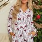 White Christmas Deer Printed Shirt and Shorts Lounge Set