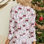 White Christmas Deer Printed Shirt and Shorts Lounge Set