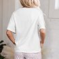 Pink Bow Knot Print Loose Fit Two Piece Casual Lounge Set