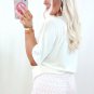 Pink Bow Knot Print Loose Fit Two Piece Casual Lounge Set