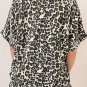 Black Cheetah Printed Casual Tee and Shorts Lounge Set