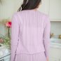 Orchid Petal Delicate Texture Cami Shorts and Cardigan 3pcs Lounge Set