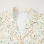 White Floral Print Contrast Pipping Short Pajamas Set