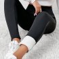 Black Fleece Lining Winter High Waist Leggings