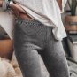 Dark Grey Vintage Wash Ribbed Leggings