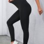 Black Criss Cross Tummy Control High Waist Leggings