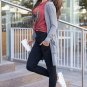Black High Waist Pleated Pocket Leggings