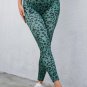 Green Classic Leopard Print Active Leggings