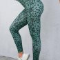 Green Classic Leopard Print Active Leggings